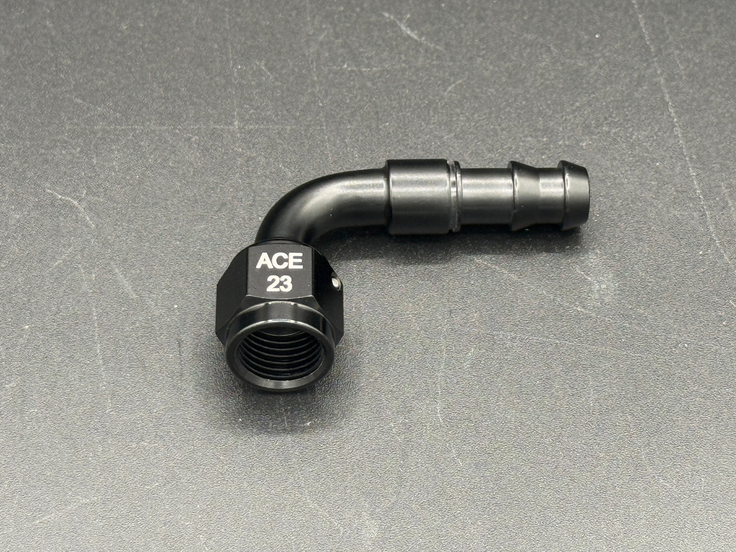 90° fitting for cabin-side of firewall (ACE23)