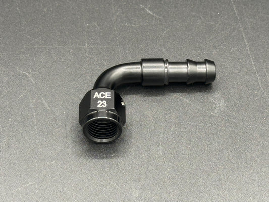 90° fitting for cabin-side of firewall (ACE23)